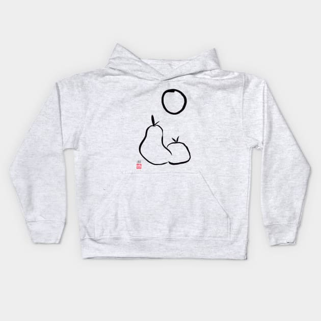 Fruits & Enso Kids Hoodie by ivancamilli